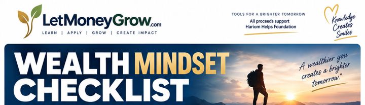 Small sample of Wealth Mindset Checklist