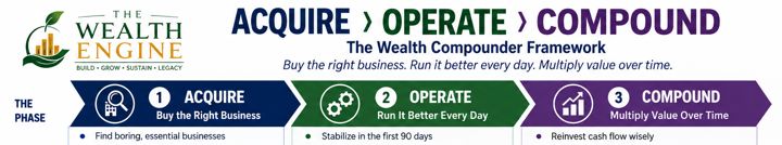 Small sample of Acquire, Operate, Compound