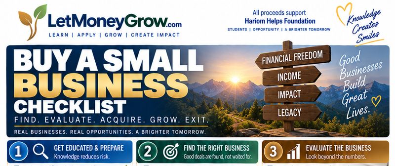 Small sample of Buy a Small Business Checklist