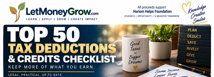 Small sample of Top 50 Tax Deductions & Credits Checklist